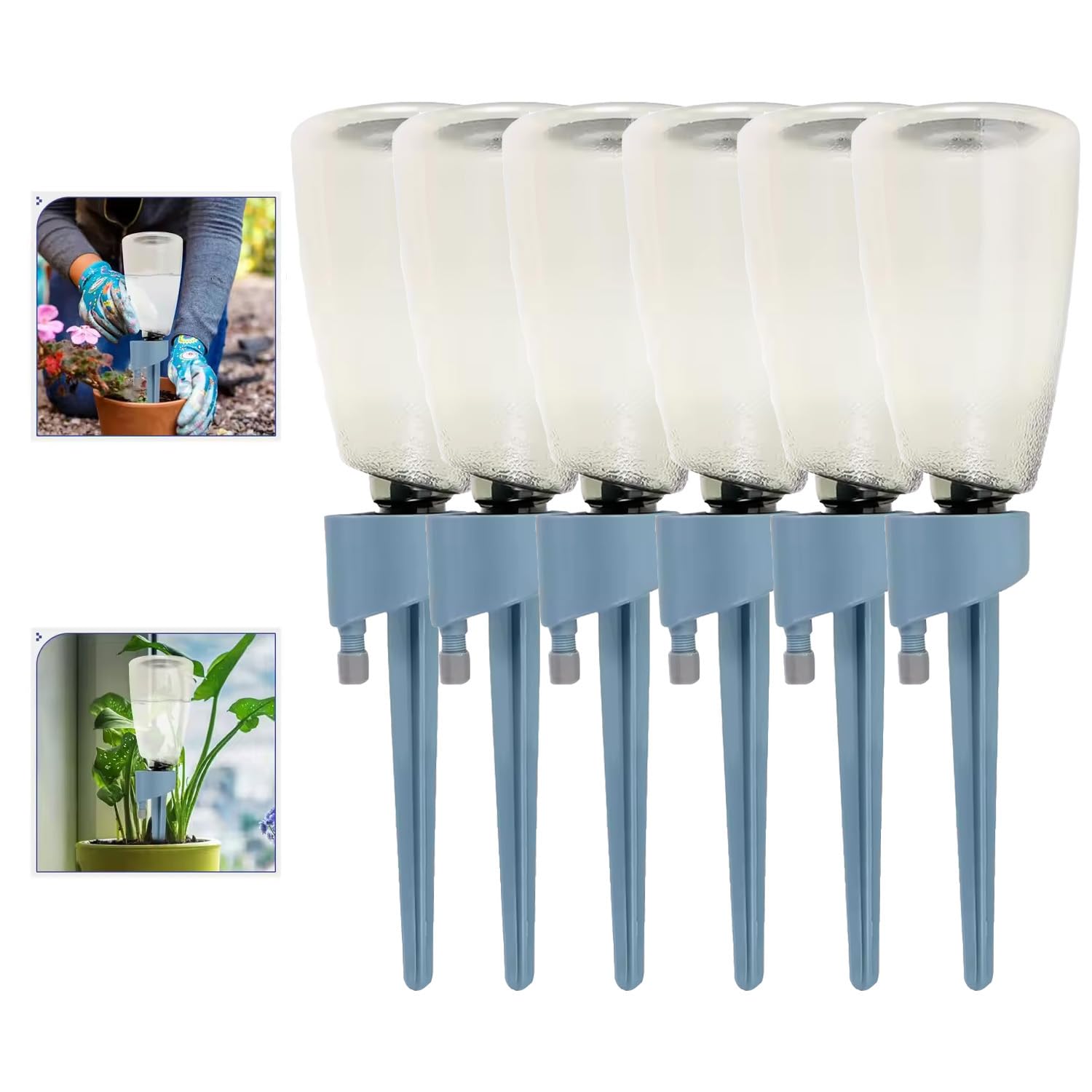 Photo 1 of HYLCWTH Self Watering Planter Insert Bottle for Plants - 6pcs 17oz Automatic Self Watering Spikes, Adjustable Plant Self Watering Devices for Outdoor Indoor Garden Plants Easy to Refill & Maintain