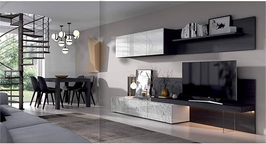 Ambiato Diseno Salon Pared Royal 28 Incluye Mueble Bajo Tv Panel