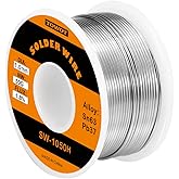 TOWOT 63-37 High Purity Tin Lead Rosin Core Solder Wire for Electrical Soldering, Content 1.8% Solder flux (1.0mm, 50g)