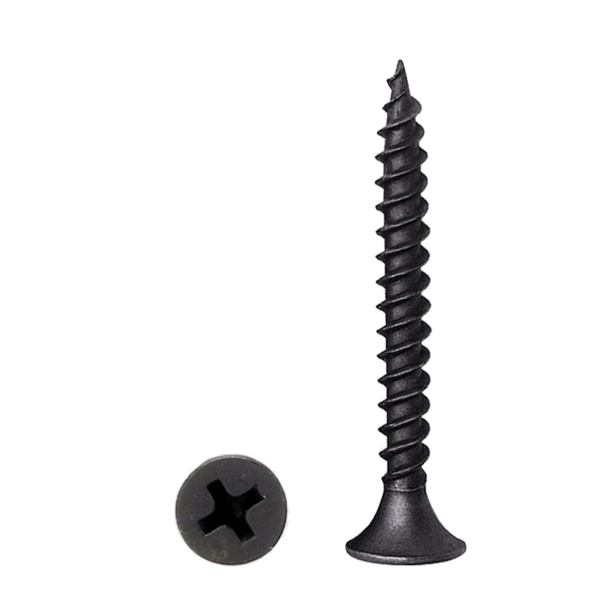 Photo 1 of 200 pcs Wood Screws, Phillips Flat Head Long Screws, Self-Tapping Countersunk Screws, Exterior Wood Screws, Fasteners for Various Woodworking Repairs and DIY Projects #6 x 2''(50 mm)