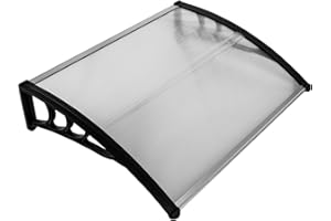 FLANDRE Patio Door Window Awning Canopy, Polycarbonate Cover Front Door Outdoor Patio Awning Canopy UV Rain Snow Protection Hollow Sheet