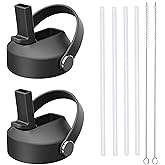 HYDROWION Straw Lid for Hydro Flask Wide Mouth, Flex Straw Lid Compatibility Most Sports Water Bottle 12 16 18 20 32 40 64 oz, Straw Lids for Simple Modern Ascent Water Bottle