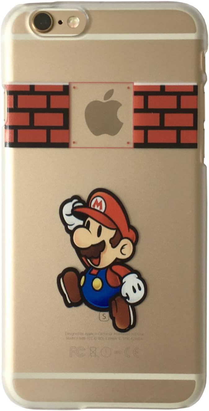 iphone 6/6s 4.7'' Super Mario Bros Game Brothers Playing Apple Logo Hard PC Back Case Cover for Apple iPhone 6/6s Best Xmas Gift for Boy.