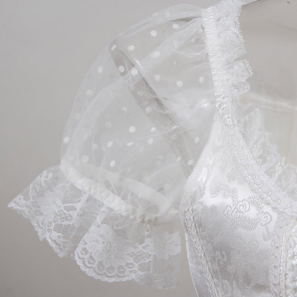 Women's Princess Renaissance Corset Lace Ruched Sleeves Elegant Overbust Top: Clothing