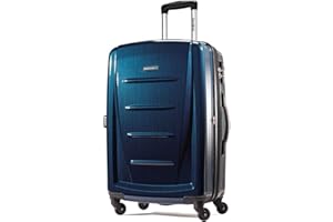 Samsonite Winfield 2 Hardside Expandable Luggage with Spinner Wheels, Deep Blue, Checked-Large 28-Inch