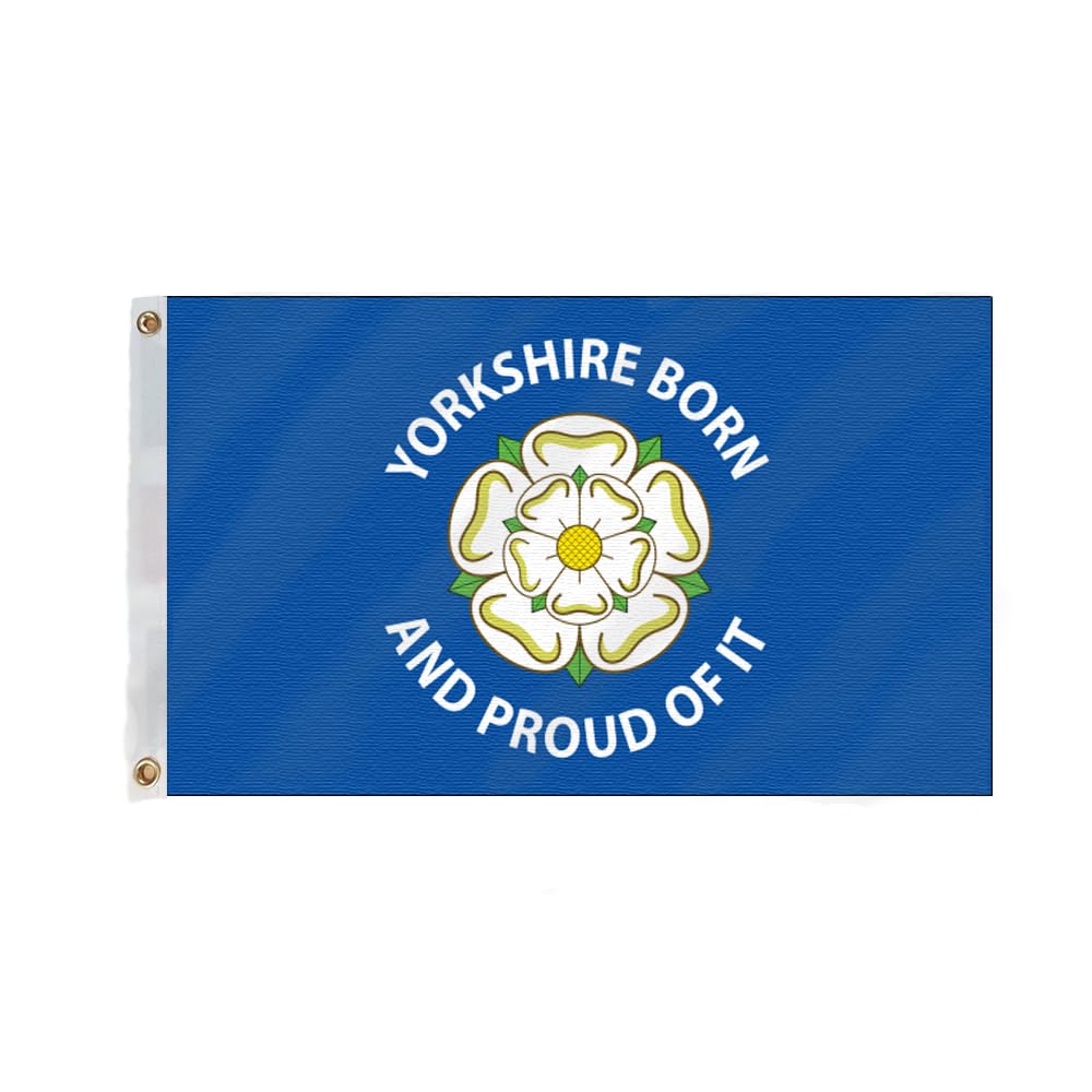 Flagmax Yorkshire born and proud of it Flag 5ft x 3ft (90cm x 150cm)