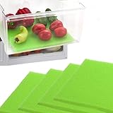 Dualplex Fruit & Veggie Life Extender Liner for Fridge Refrigerator Drawers, 12x15 Inches (4 Pack) – Extends The Life of Your