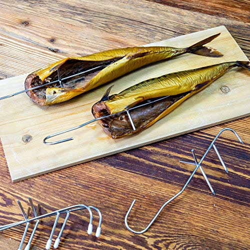 5 Stück Fischhaken, Fleischerhaken, Metzgerhaken, Edelstahlhaken, Räucherhaken, Lebensmittelhaken - zum Kalt- und… – Bild 5