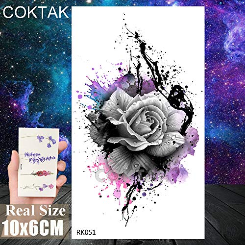 COKTAK 12Pieces/Lot 3D Watercolor Dreamcatcher Temporary Tattoos For Women Body Art Arm Fake Jewelry Tattoo Sticker Dream Catcher Flower Pendants Waterproof Girls Tatoos Sheet