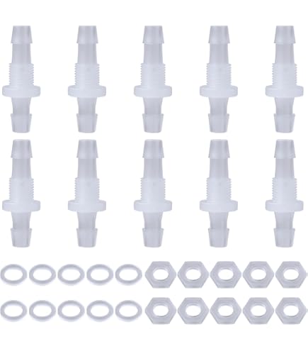 Hitefu Lot De 10 Raccords Cannelés En Plastique De 3/16" En Forme De Y Pour Tuyau D'oxygène, Carburant, Eau, Liquide, Air