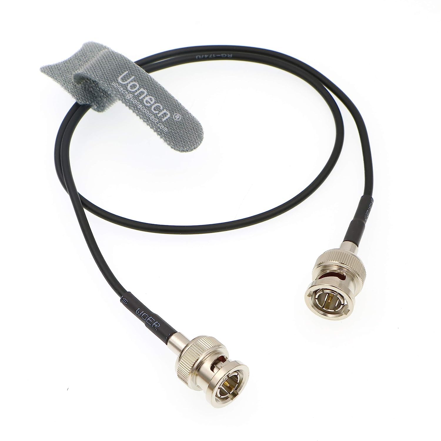 Uonecn 30cm (11.8in) Blue Coaxial SDI Video Cable - Male-to-Male BNC Connector, Compatible with Camera, Video Mixer, Monitor