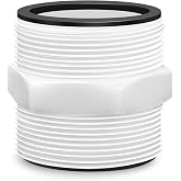 Pool Hose Adapter for Intex Above Ground Pools Pump Parts -1.5 Inch Pool Hose Connector for Intex &amp; Coleman Pool Pump Hose Extender Connector with 2 Ring Gaskets