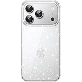 JETech Glitter Case for iPhone 17 Pro 6.3-Inch, Bling Sparkle Shockproof Phone Bumper Cover, Cute Sparkly for Women and Girls (Clear)