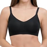 Coobie Spaghetti Strap Wireless Bra | Invisible Under Tops, Adjustable Spaghetti Straps, Wire-Free Seamless Design, Removable Pads, All-Day Comfort