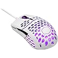 Cooler Master MM711 60G Glossy White Gaming Mouse with Lightweight Honeycomb Shell, Ultraweave Cable, 16000 DPI Optical Sensor and RGB Accents