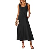 ANRABESS Womens Maxi Dresses 2026 Summer Casual Scoop Neck Sleeveless Long Tank Dress Beach Sundress Travel Vacation Clothes