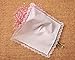 Milesky White Wedding Cotton Handkerchiefs Lace Edges 10 Inches (Pack of 6)