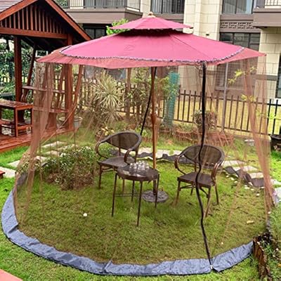 Amazon Com Upgrade 7 5 11ft Outdoor Patio Table Umbrella Mosquito Netting Double Zipper Doors Universal Canopy Umbrella Net Cantilever Offset Hanging Market Umbrellas W Tilt Screen Balcony Umbrella Cover Garden Outdoor