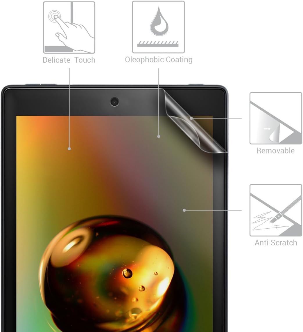 kwmobile Screen Protector Compatible with Amazon Fire HD 10 (2017/2019) Screen Protector - 2x Anti-reflective Matte Film for Tablet - Image 3