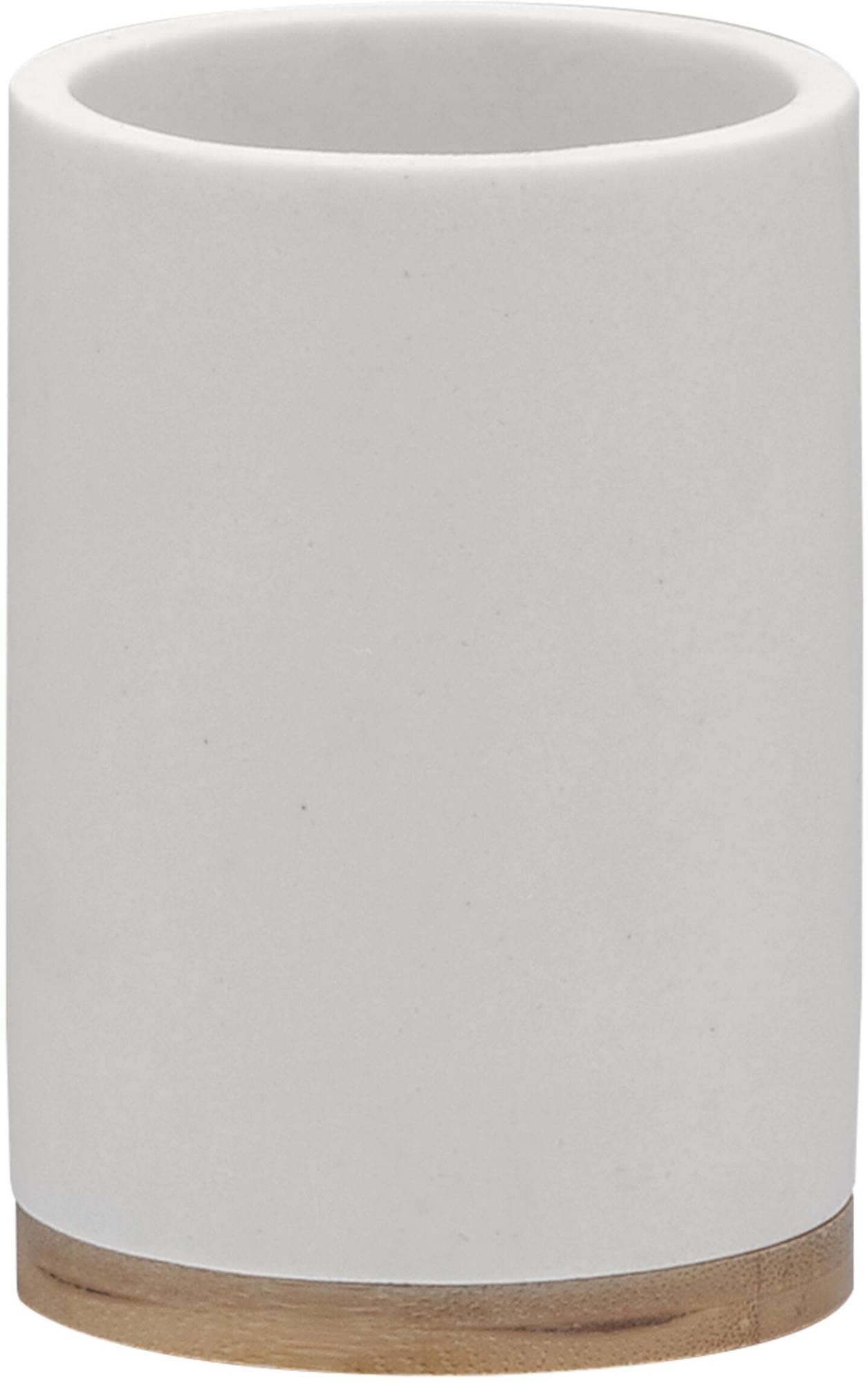 Sealskin Grace Toothbrush Holder, Polyresin, White, 7.3 x 10.6 x 7.3 cm