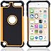 iPod Touch 7th Generation case, 6th Generation Cases, Protective Case for iPod Touch 5 6 7 Gen Bumper Accessories (Orange)