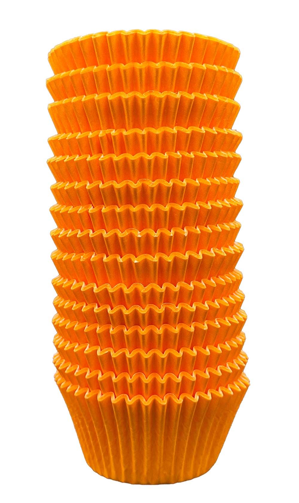 Scrumptious! 180PC Cupcake Cases - Orange - 65GSM 51mm x 38mm Greaseproof Paper Baking Cases - Great for Halloween Birthday and Anniversary Party Muffins Cakes and Bakes