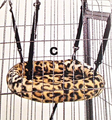 SUGAR GLIDER/FERRET/CHINCHILLA HANG-N-BED IN ZEBRA PRINT (WHITE)