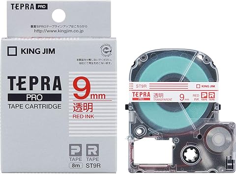 Amazon キングジム テープカートリッジ テプラpro St9r 9mm 透明 テープ 文房具 オフィス用品