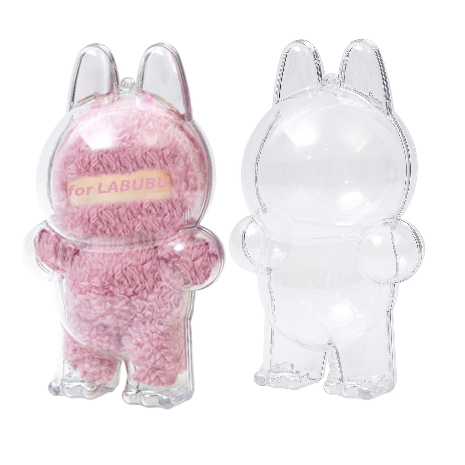 Photo 1 of Moruiero Protective Case for LABUBU, Clear Display Case with Keychain, (Doll Excluded, 1PCS Style A Standing)