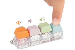 Byhoo Keyboard Fidget Toys with 3 Kinds of Touch Experience,Quiet Fidget Keyboard and Linear Clicky Keychain,Children's Educational Toys for Developing Fine Motor, Cognitive, and Counting Skills