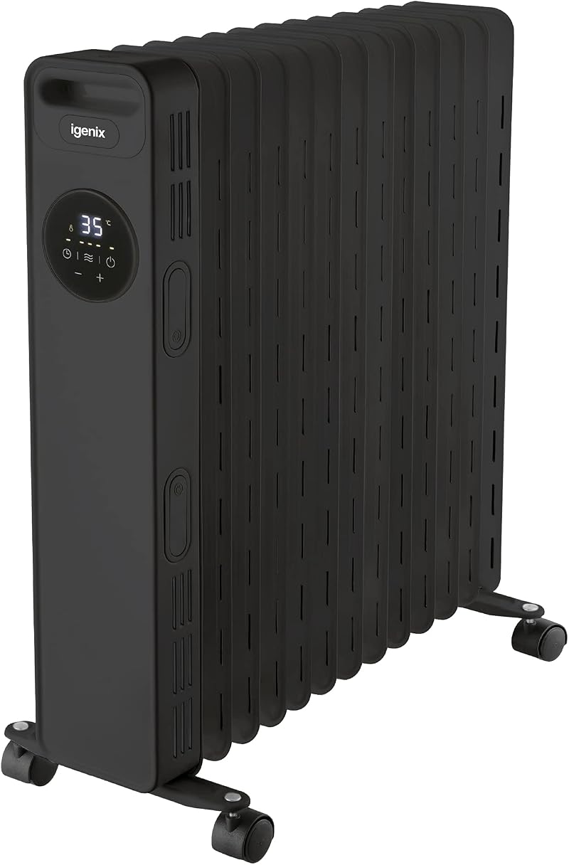 Igenix IG2626BL 2.5kW Oil Filled Radiator 13 Fin Heater with Remote Control