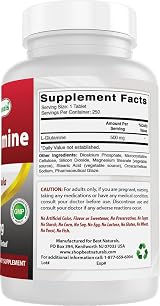 Best Naturals L-Glutamine 500 mg 250 Tablets 250 Count view 6