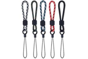 YOUOWO 5 Pack Finger Strap Ring Lanyards,Small Short Lanyard,For Phone Cases Keys USB ID Card Badge Keychain