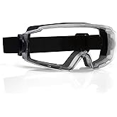 abtong Safety Goggles Over Glasses - Anti-Fog Lens Wide Vision Eyewear for Chemistry Lab Work & Industrial Use - ANSI Z87.1 Certified Eye Protection, Impact Resistance, Adjustable Strap - Men & Women