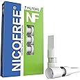 Nicofree Cigarette Safety Filters for Smoking Dokha, Medwakh Pipe, Cigarette - 5 Packs (35 Filters in Total) (White Filters)