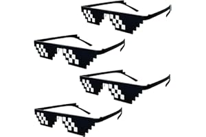 4 Mob Life sunglasses Halloween dress up Mosaic glasses, party dress up sunglasses funny unisex photo props girl boy kid