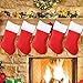SHareconn Christmas Stockings,5 Pack 16 Inch Big Christmas Kids Gift Stocking Bags and Christmas Hanging Socks for Gift Holding,Party Decoration DIY Craft (Red & White)