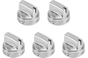 5pcs WB03X24818 Gas Stove Knobs for GE, Premium Gas Stove Knob Replacements Replace PS11729081 AP5989029 WBO3X24818 for Easy 