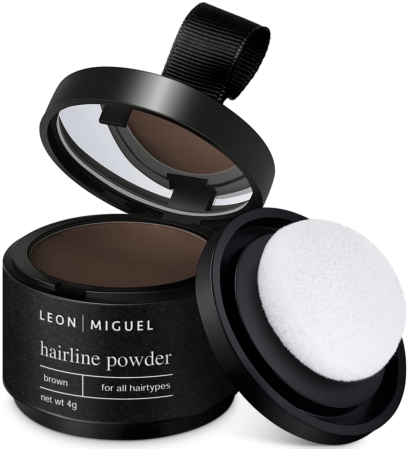 LEON MIGUEL Hair Line Powder - Concealer/Counter Powder - 4g Hair Thickening & Filler - Waterproof (Brown)