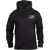 Rothco Conceal-Ops Thin Blue Line Hoodie – Tactical Hooded Sweatshirt with Distressed American Flag Graphics