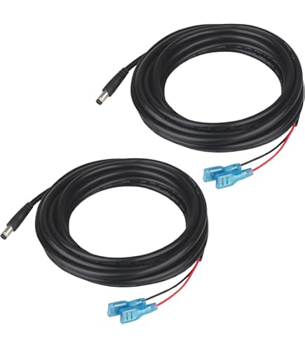 KSK Trail Camera Power Cord 10FT - 2 Pack 5.5x2.1mm DC Cable For Spypoint, Stealth Cam