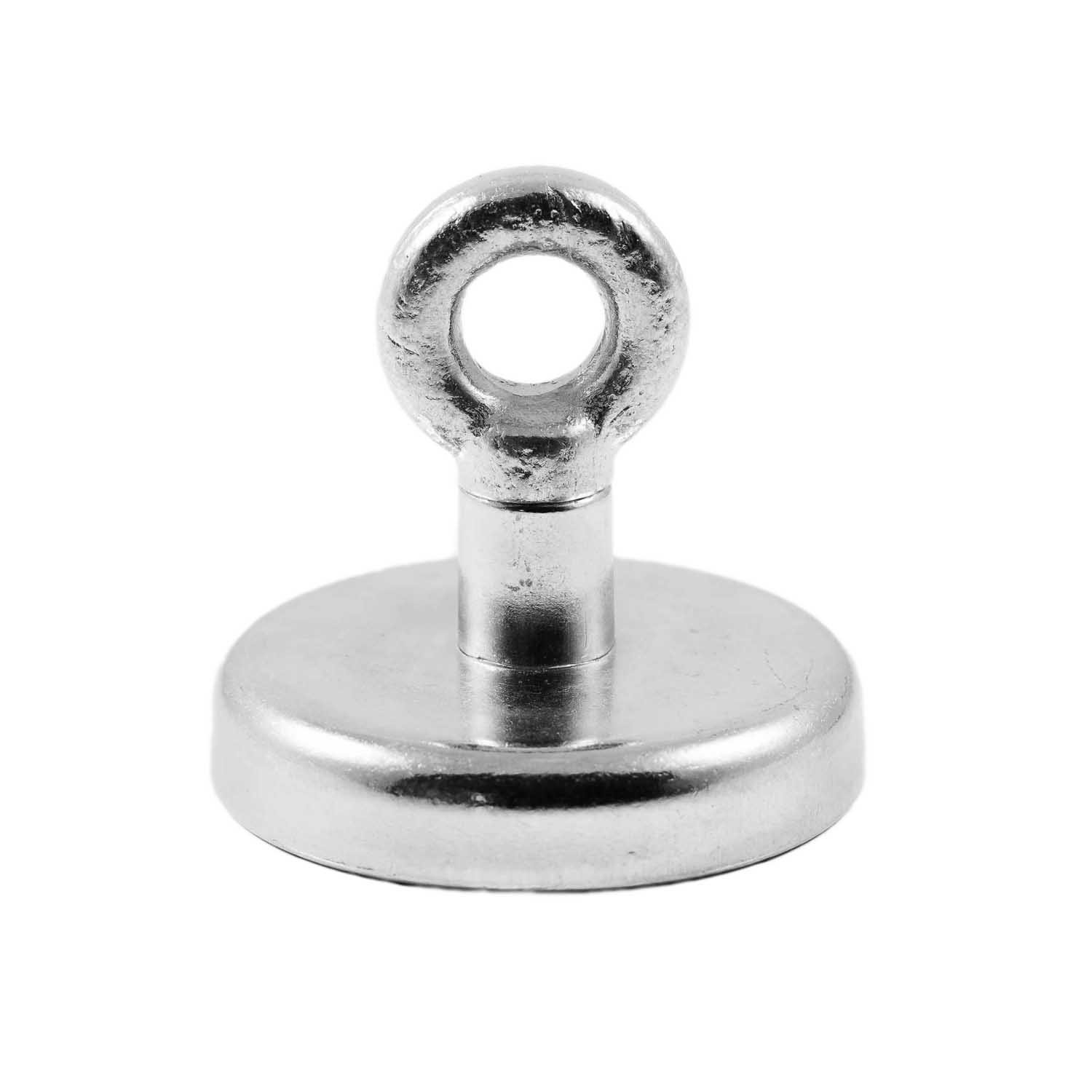 Magnetastico® | 1 Piece Neodymium N35 Eyebolt Magnet 42 mm Ø | Holding Force 68.0 kilograms | Extra Strong Neodymium Pot Magnet with Eyelet, Magnetic Eyebolt, galvanised | Clamping Magnet