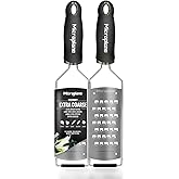 Microplane Gourmet Series Cheese Grater with Soft Touch Handle (Extra Coarse, Black)