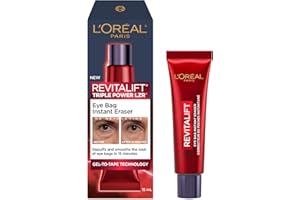 L'Oréal Paris Revitalift Triple Power LZR Instant Eraser Eye Cream, Under Eye Cream for Puffiness and Wrinkles, Anti Aging, N