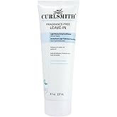 CURLSMITH Fragrance-Free Leave-In Conditioner - Hydrates and Smooth Cuticles, Lightweight Texture for Silky-Soft Curls (8 oz)