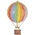 Authentic Models, Floating The Skies Air Balloon, Hanging Home Decor - 5.3 Inch Height, Historic Hot Air Balloon Model for Home Decor, Detailed Vintage Decorations to Hang from Ceiling - Rainbow