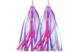 Paliston 1 Pair (2pcs) Bike Handlebar Streamers Scooter Grips Streamers Tassel Ribbons for Boys Girls