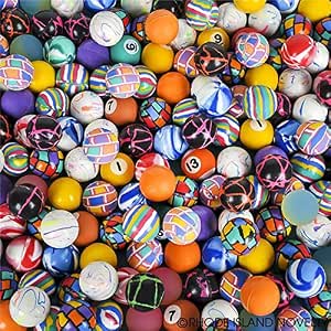 10 Super High Bounce Sparkle Balls - 27mm Glitter Bouncy Balls For Cats & Play