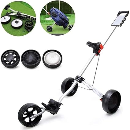 WLP-WF Carrito de Golf Carrito de Golf Plegable de 3 Ruedas con Asa