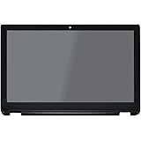 LCDOLED Compatible 15.6 inch FullHD 1080P IPS LED LCD Touch Screen Digitizer Display Assembly + Bezel Replacement for Toshiba Satellite P55W-B5224 P55W-B5318 P55W-B5318D P55W-B Series